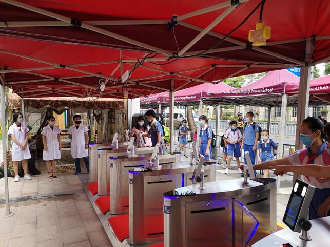 Terminal inteligente para medición de temperatura facial en campus, equipo de verificación facial en puertas escolares